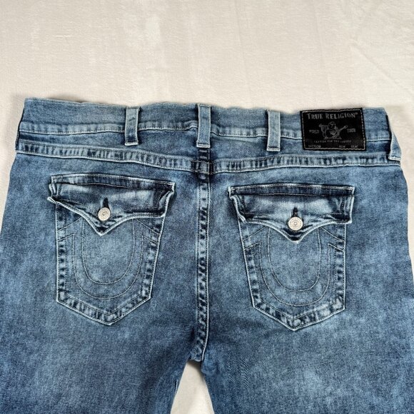 True Religion Rocco Jeans Men Size 44 Relaxed Skinny Denim Flap Pocket W42 L28.5 - Picture 15 of 15